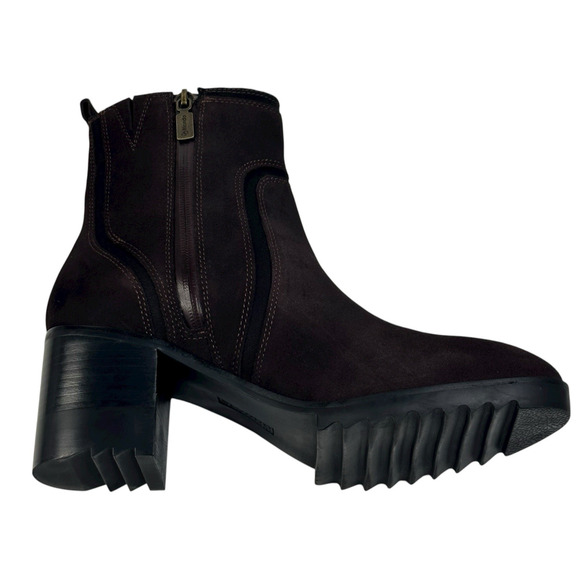Blondo Raniah Dark Brown Suede Waterproof Ankle Boots Booties Size 9.5M New $180 - Picture 9 of 14